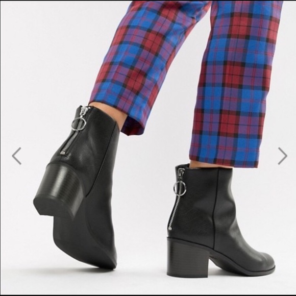 ASOS Shoes - New look black heeled booties with back zipper